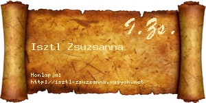 Isztl Zsuzsanna névjegykártya
